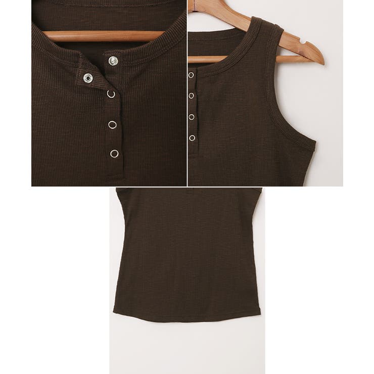 ヘンリーネック シアー タンクトップ | andme | 詳細画像16 