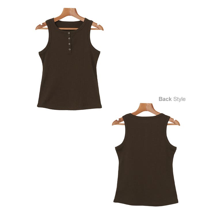 ヘンリーネック シアー タンクトップ | andme | 詳細画像18 