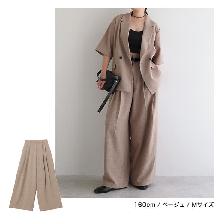 タック ワイド パンツ | andme | 詳細画像11 