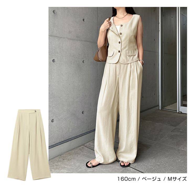 タック ワイド パンツ | andme | 詳細画像9 
