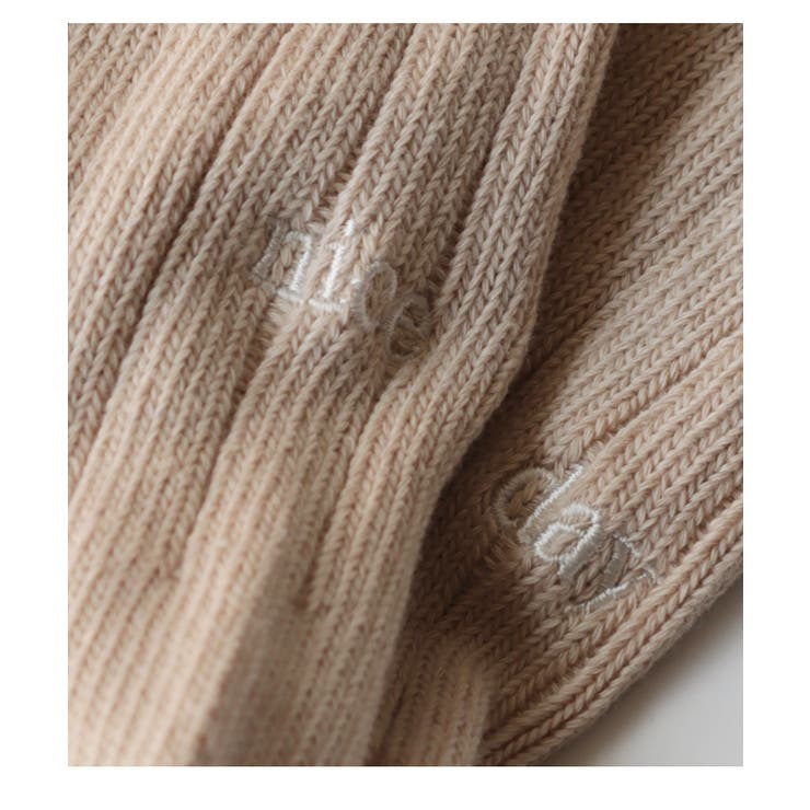 ロゴ刺繍 リブ ソックス | andme | 詳細画像8 