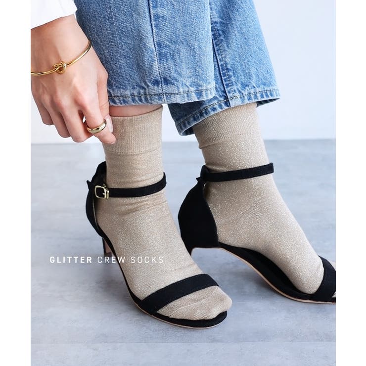 ラメ クルー ソックス | andme | 詳細画像4 