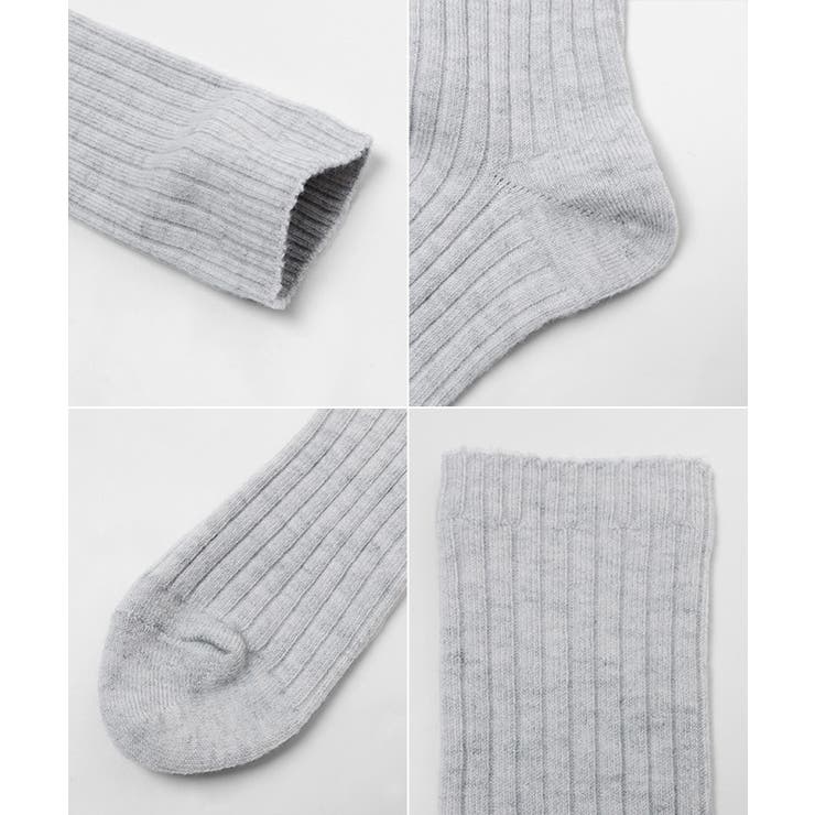 ウール混 リブ クルーソックス | andme | 詳細画像10 