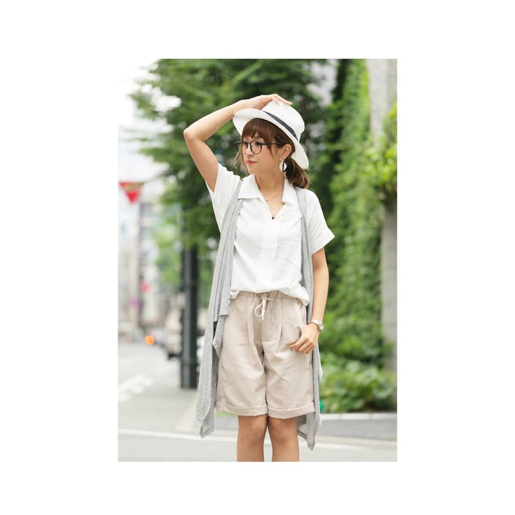 15春夏新作 ゆるてろ素材 大人シンプルコーデに 無地ロング丈ジレ ベスト 品番 Az And Me アンドミー のレディース ファッション通販 Shoplist ショップリスト