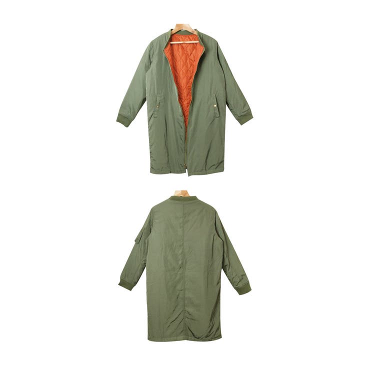 15秋冬新作 キルティングで暖か ロング丈 Ma 1 ミリタリージャケット 品番 Az And Me アンドミー のレディースファッション通販 Shoplist ショップリスト