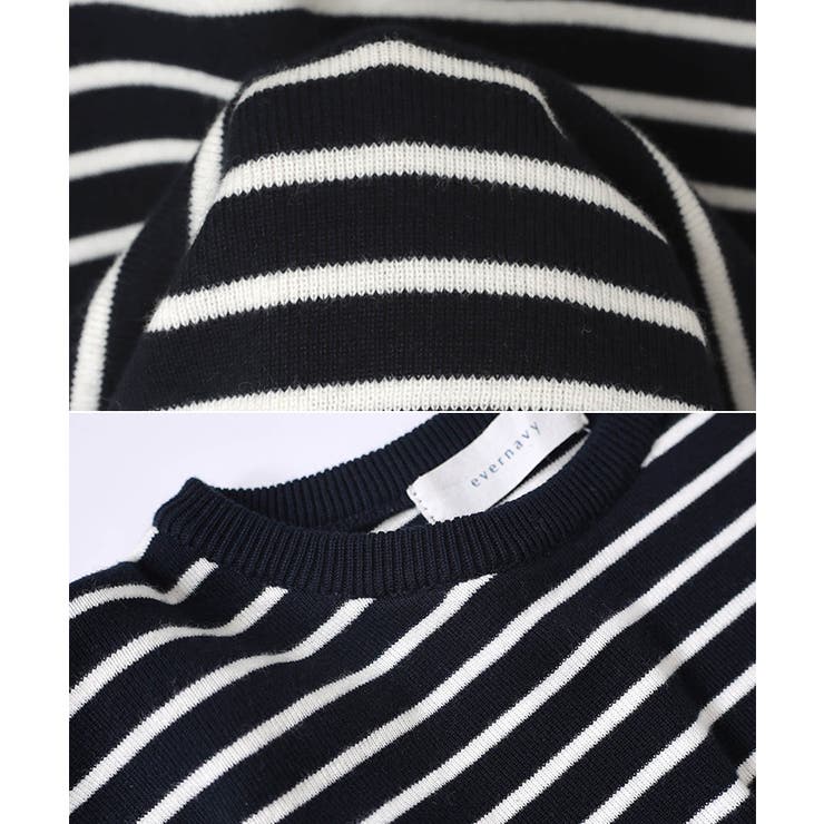 無地 ボーダー 総針 | andme | 詳細画像17 