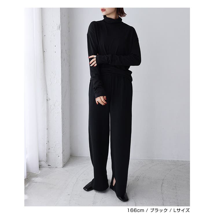 総針 ニット セミワイドパンツ | andme | 詳細画像13 