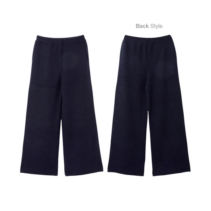 総針 ニット セミワイドパンツ | andme | 詳細画像17 