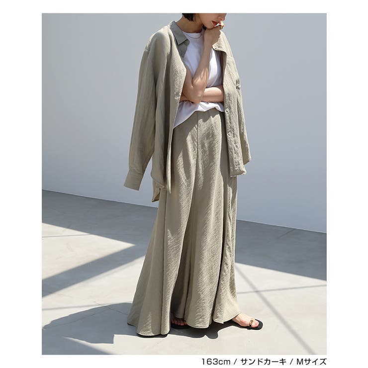 リネンブレンド オーバーサイズ シャツ | andme | 詳細画像12 