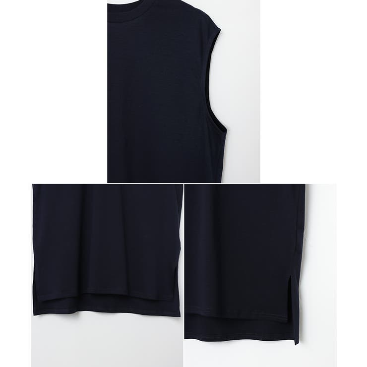 シルケット オーバーサイズ タンクトップ | andme | 詳細画像17 