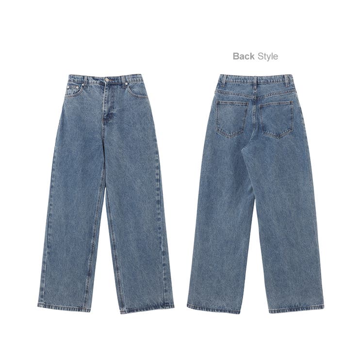 カーブ デニム パンツ[品番：AZ000004855]｜andme（アンドミー）のレディースファッション通販｜SHOPLIST（ショップリスト）