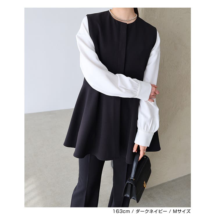 evernavy エバーネイビー ペプラム | andme | 詳細画像9 