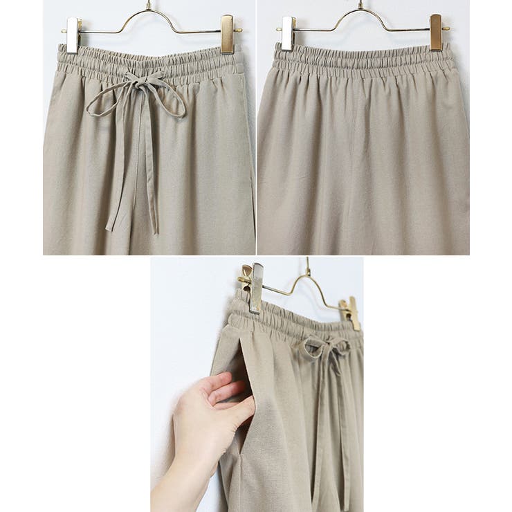 コットン リネン ワイドパンツ | andme | 詳細画像20 