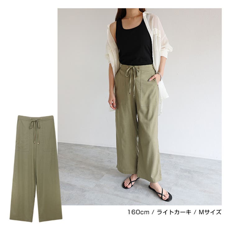 リネン ベイカー ワイドパンツ | andme | 詳細画像16 