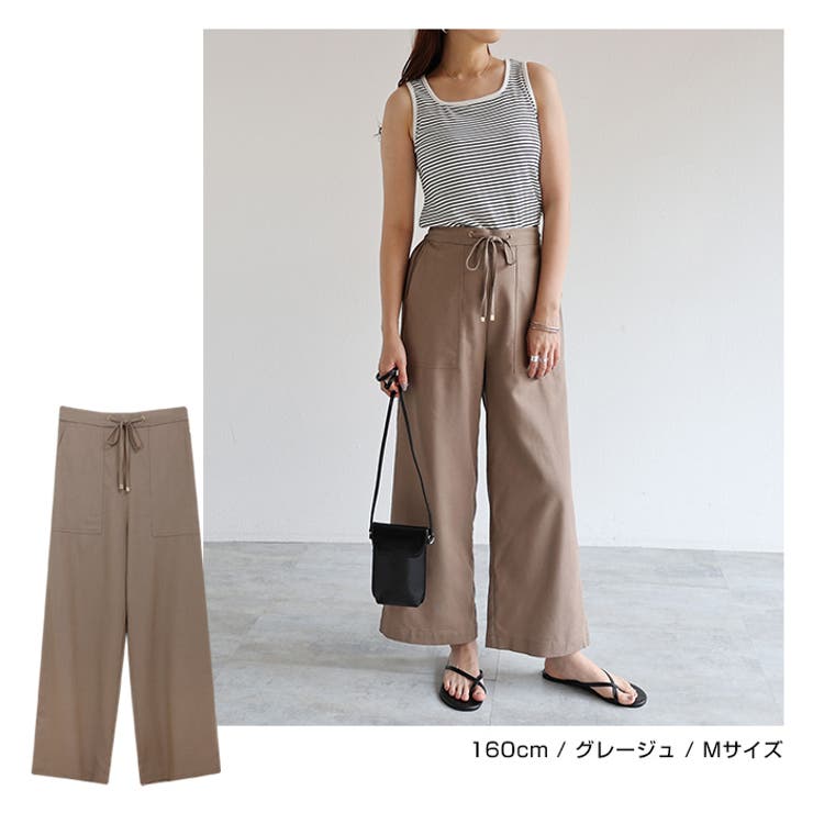 リネン ベイカー ワイドパンツ | andme | 詳細画像18 