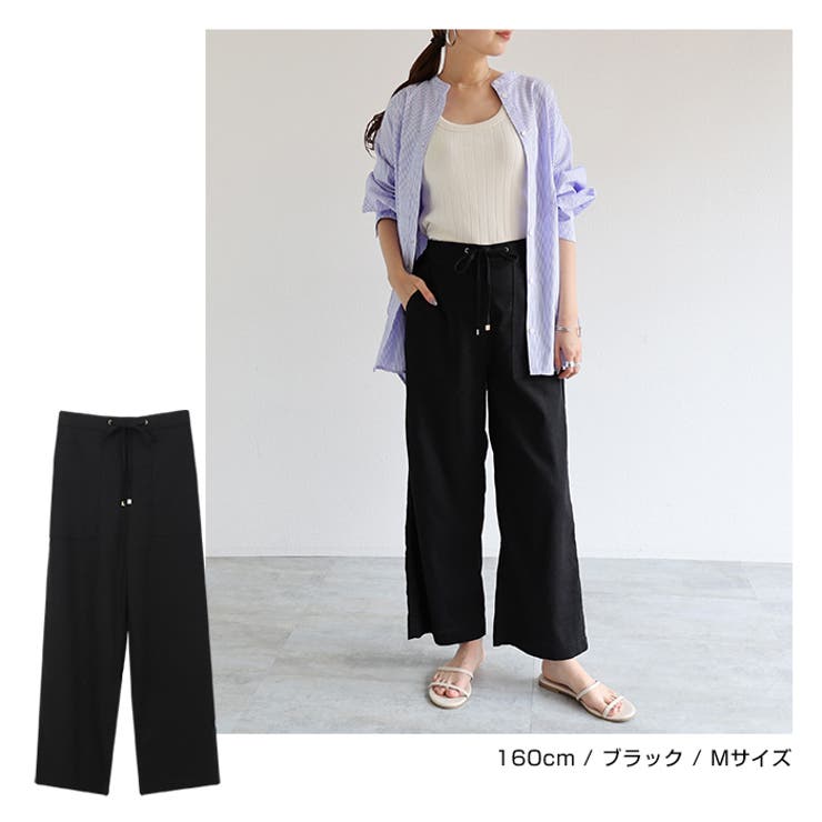 リネン ベイカー ワイドパンツ | andme | 詳細画像20 