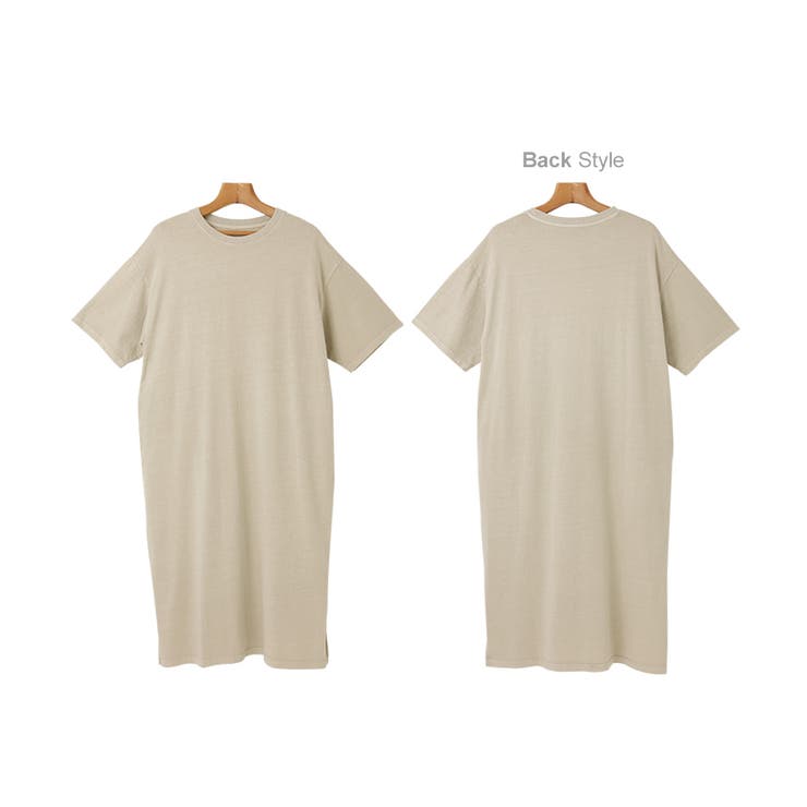 ピグメント加工 半袖 Tシャツワンピース | andme | 詳細画像17 