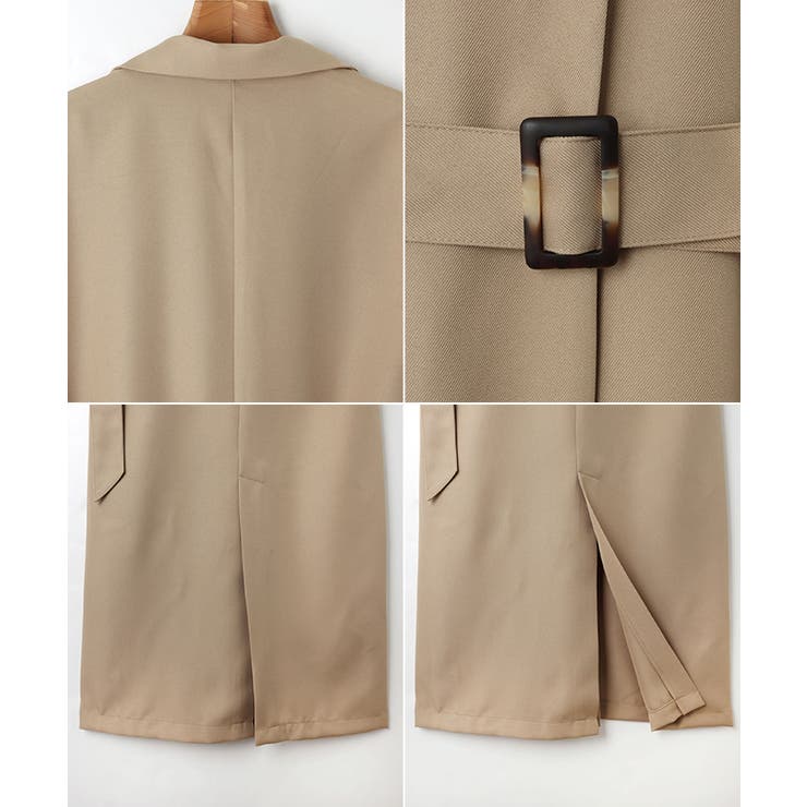 ウエストベルト付き トレンチ ジレ | andme | 詳細画像14 