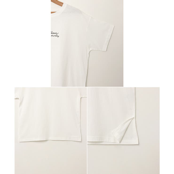 コットン天竺 ロゴ刺繍 Tシャツ | andme | 詳細画像14 
