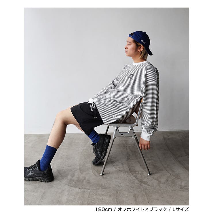 ANMEロゴ刺繍入り ボーダー 長袖 | andme | 詳細画像14 