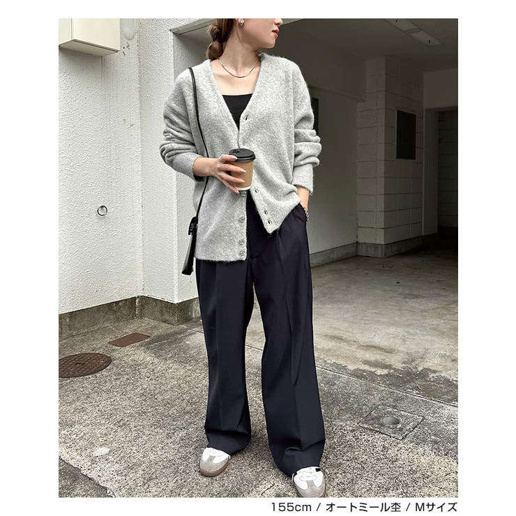 モヘアライク Vネック ニット | andme | 詳細画像9 