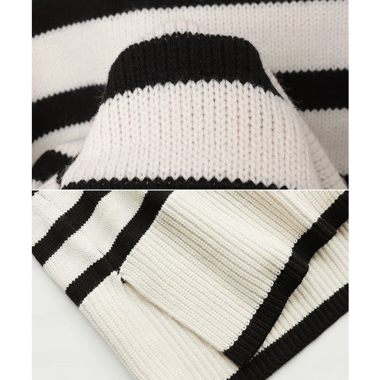 天竺編み ボーダー ニット | andme | 詳細画像16 