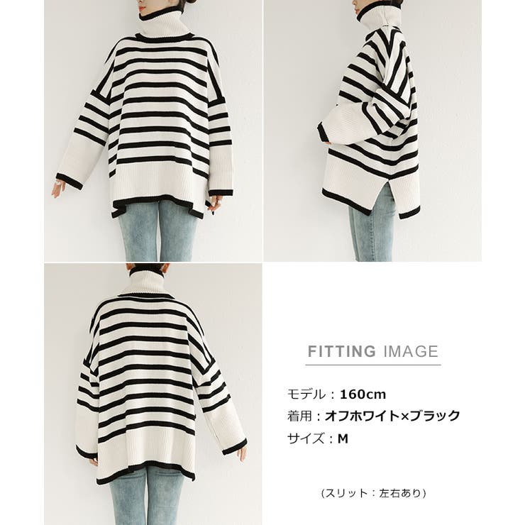 バーバリーブルーレーベル くるみボタン ボア付 ニット コート 切り替 ホワイト 天竺編み ボーダー ニット[品番：AZ000004131]｜andme