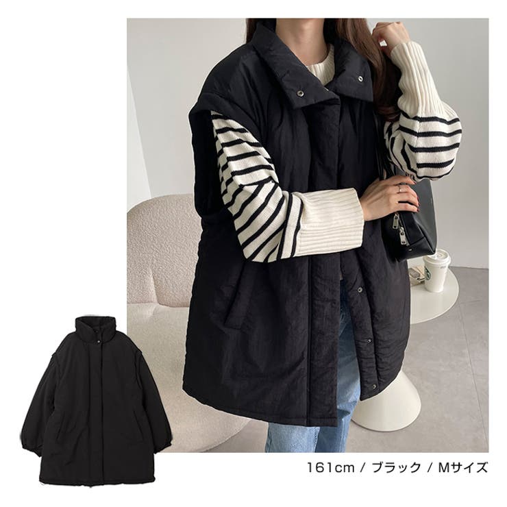 110-140cm/撥水/男女兼用】お袖取り外し2WAY中綿ブルゾン