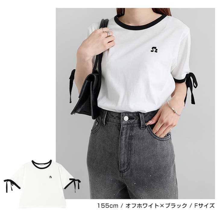 袖リボン ワンポイント 刺繍 | andme | 詳細画像6 