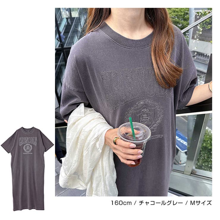 ピグメント加工 ロゴ刺繍 Tシャツ | andme | 詳細画像7 