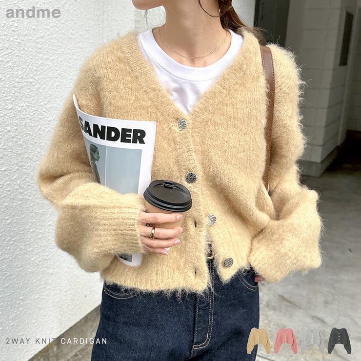 金ボタン 2way ショート | andme | 詳細画像1 