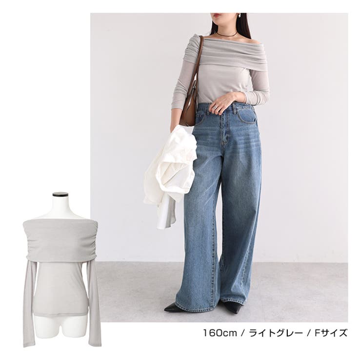オフショルダー シアー トップス | andme | 詳細画像11 