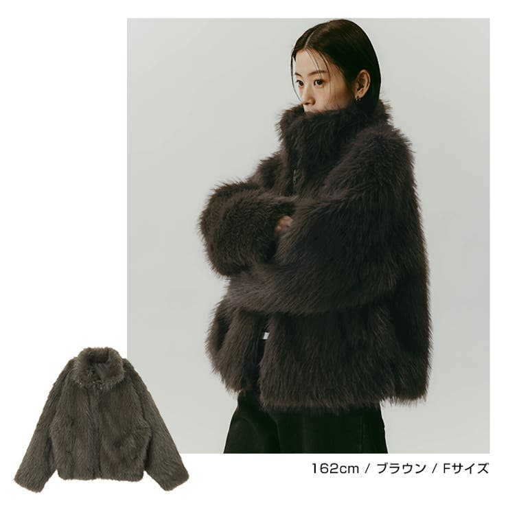 ミックスファー ジップ ブルゾン[品番：AZ000005065]｜andme