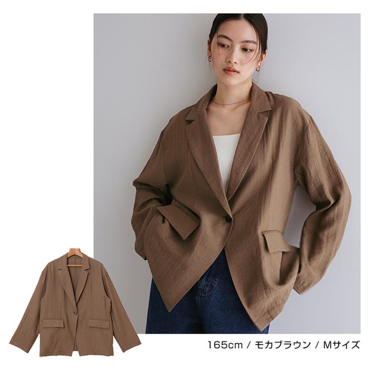 リネンブレンド テーラード シアー | andme | 詳細画像9 