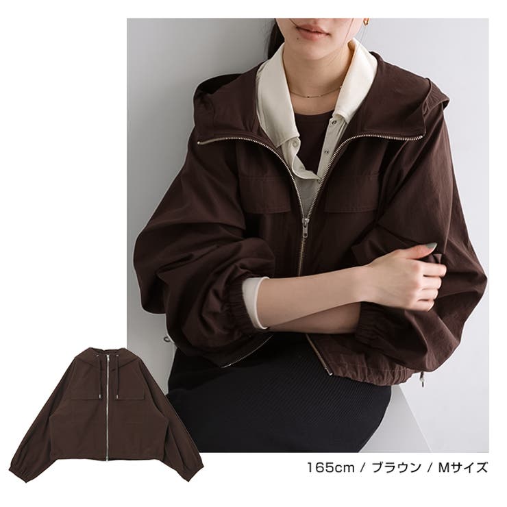 ショート丈 ナイロン マウンテンパーカー | andme | 詳細画像8 