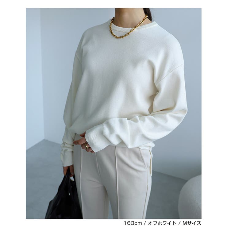 無地 ボーダー 総針 | andme | 詳細画像12 