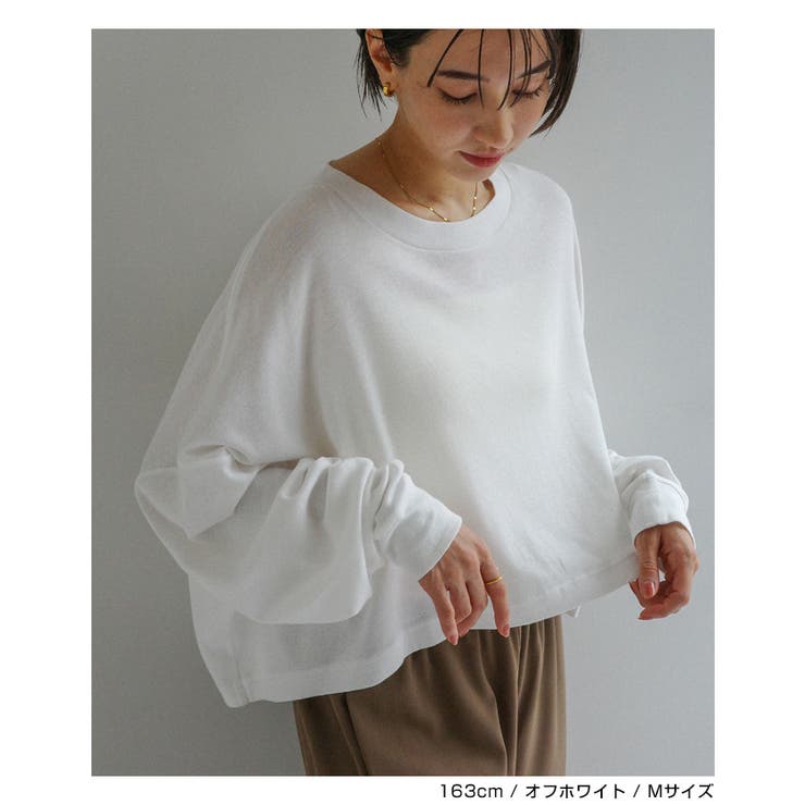 evernavy エバーネイビー ショート丈ソフトフライス長袖Tシャツ | andme | 詳細画像7 