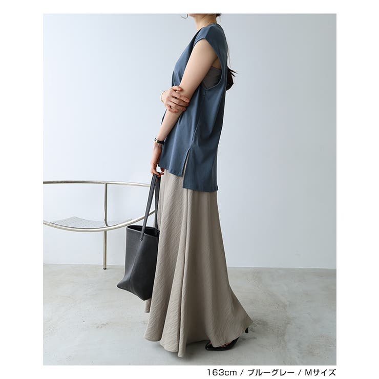 シルケット オーバーサイズ タンクトップ | andme | 詳細画像13 