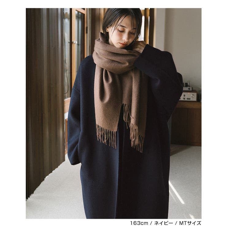 T.T【美品】アンドミー　コート　and me/ever navy evernavy エバーネイビー ノーカラー[品番：AZ000005025]｜andme