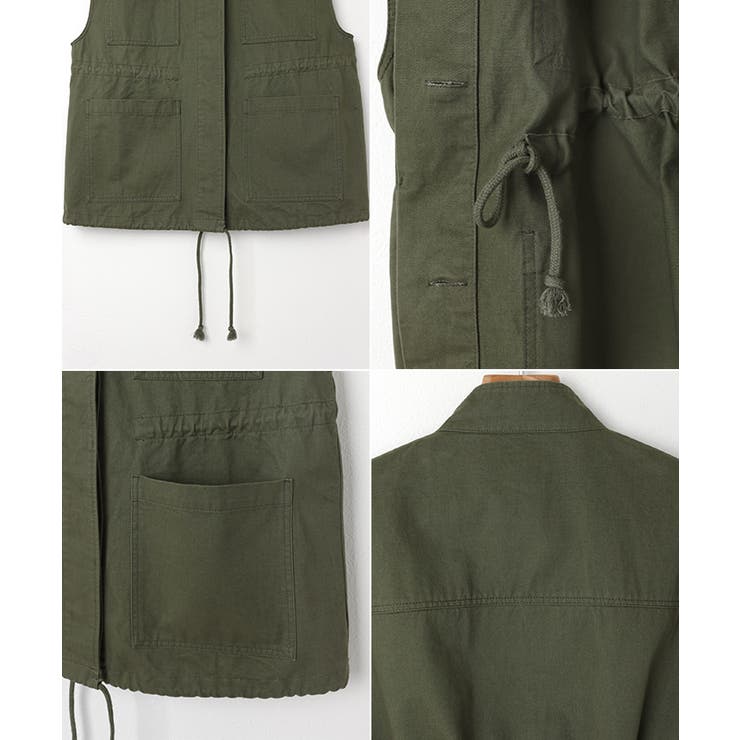 ミリタリー ベスト オーバーサイズ | andme | 詳細画像12 