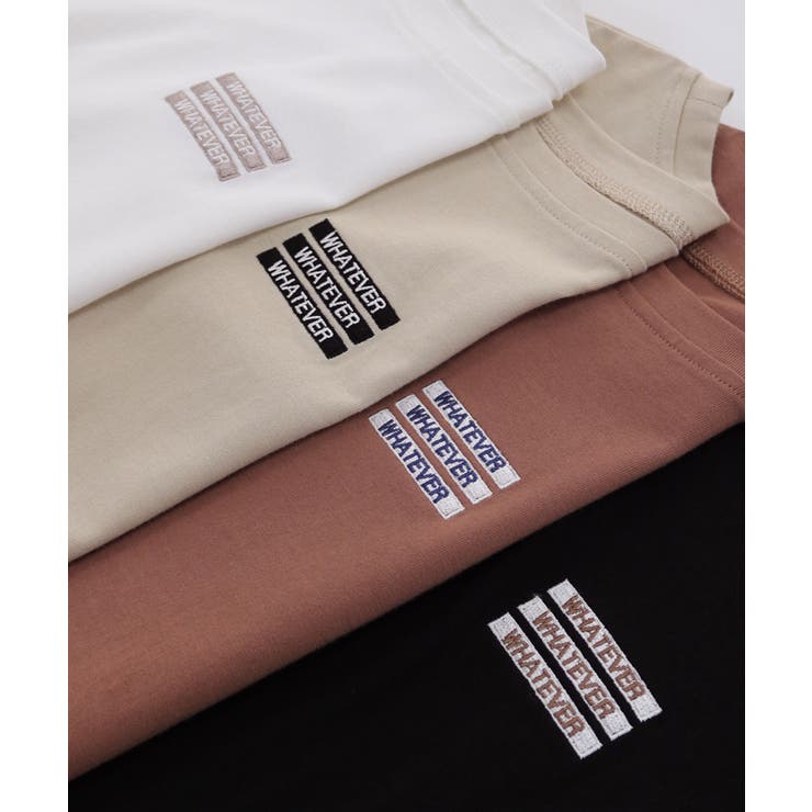 ロゴ 刺繍 Tシャツ | andme | 詳細画像3 