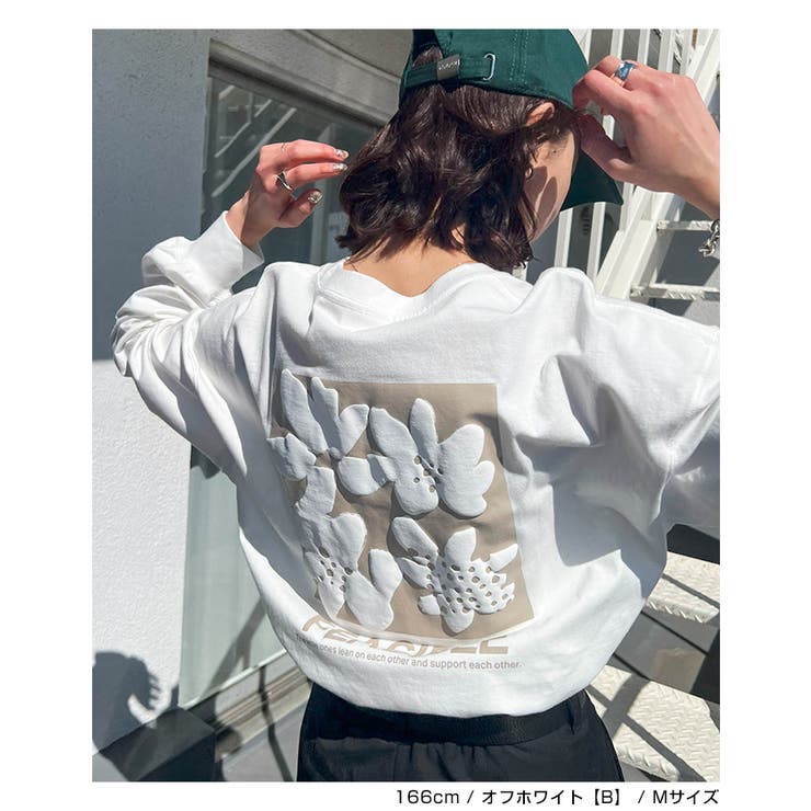 前後ロゴ入り フラワープリント 長袖 | andme | 詳細画像8 