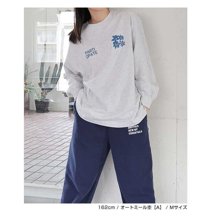 前後ロゴ入り フラワープリント 長袖 | andme | 詳細画像9 