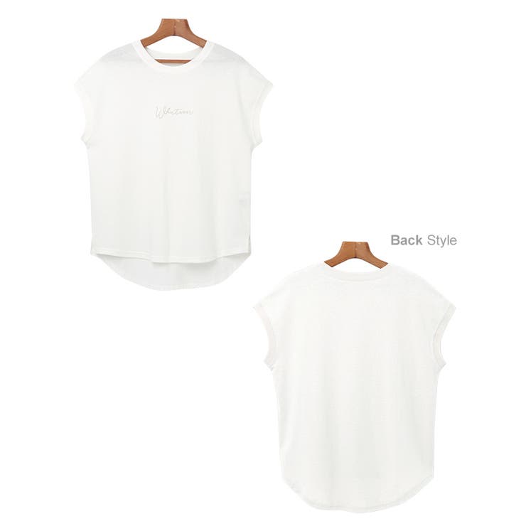 コットン天竺 ロゴ Tシャツ | andme | 詳細画像15 