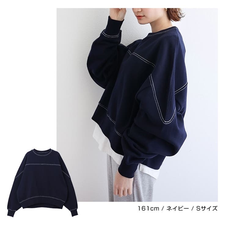 裏毛 配色ステッチ 長袖 | andme | 詳細画像12 