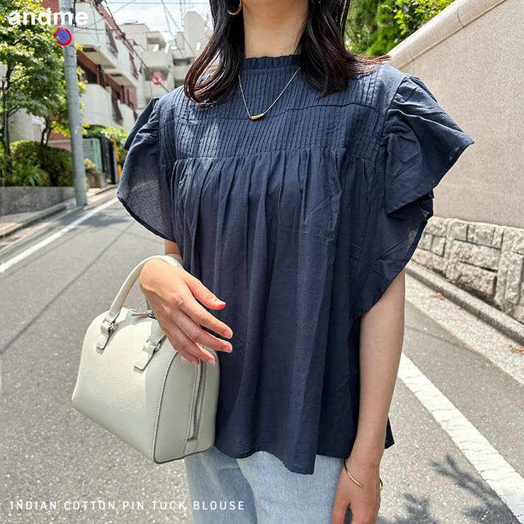 【美品】25SS 完売 コットンピンタックブラウス BLACK 黒 トリアセコットン ピンタックブラウス(トップス)｜EPOCA(エポカ)の