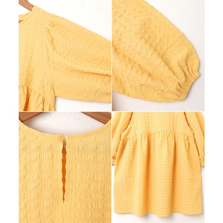 チェック柄 ふくれジャガード チュニック | andme | 詳細画像16 