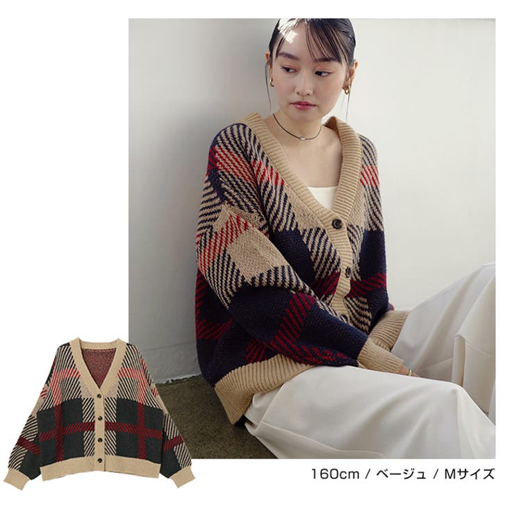 モヘアライク チェック ジャガード | andme | 詳細画像14 