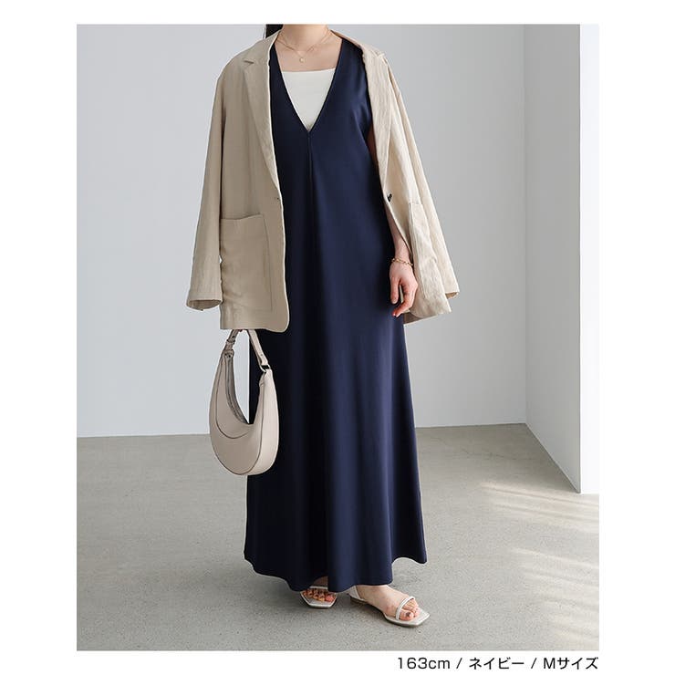 Vネック ポンチ ワンピース | andme | 詳細画像12 