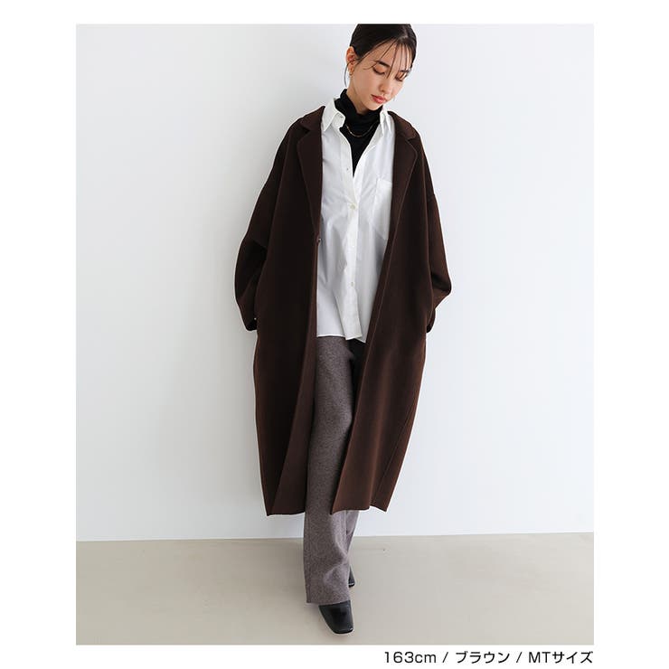 andme エバーネイビー　新品　リバーロングコクーンコート　キャメル　MT リバー ロング コクーン コート evernavy エバーネイビー